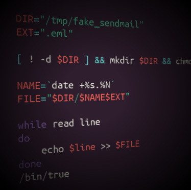 Fake Sendmail code