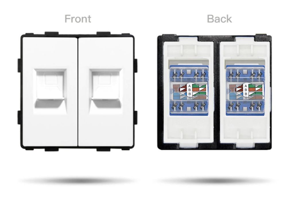 BSEED M-series dual CAT6 socket